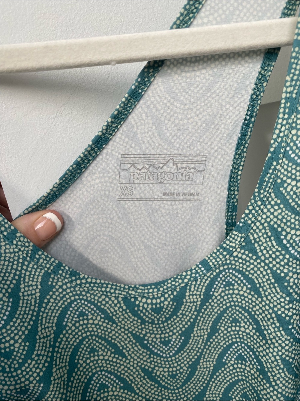 Patagonia Teal Chevron Sleeveless Jumpsuit size XS - Picture 7 of 7